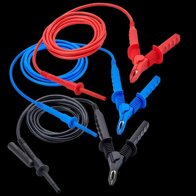 AEMC-2151.36-Lead – Jeu de 3 câbles de remplacement, 10 pi 5 kV de sécurité avec CL