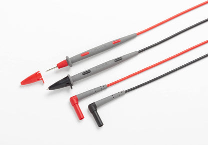 Angled view of Fluke TL71 premium test lead set with silicone insulation