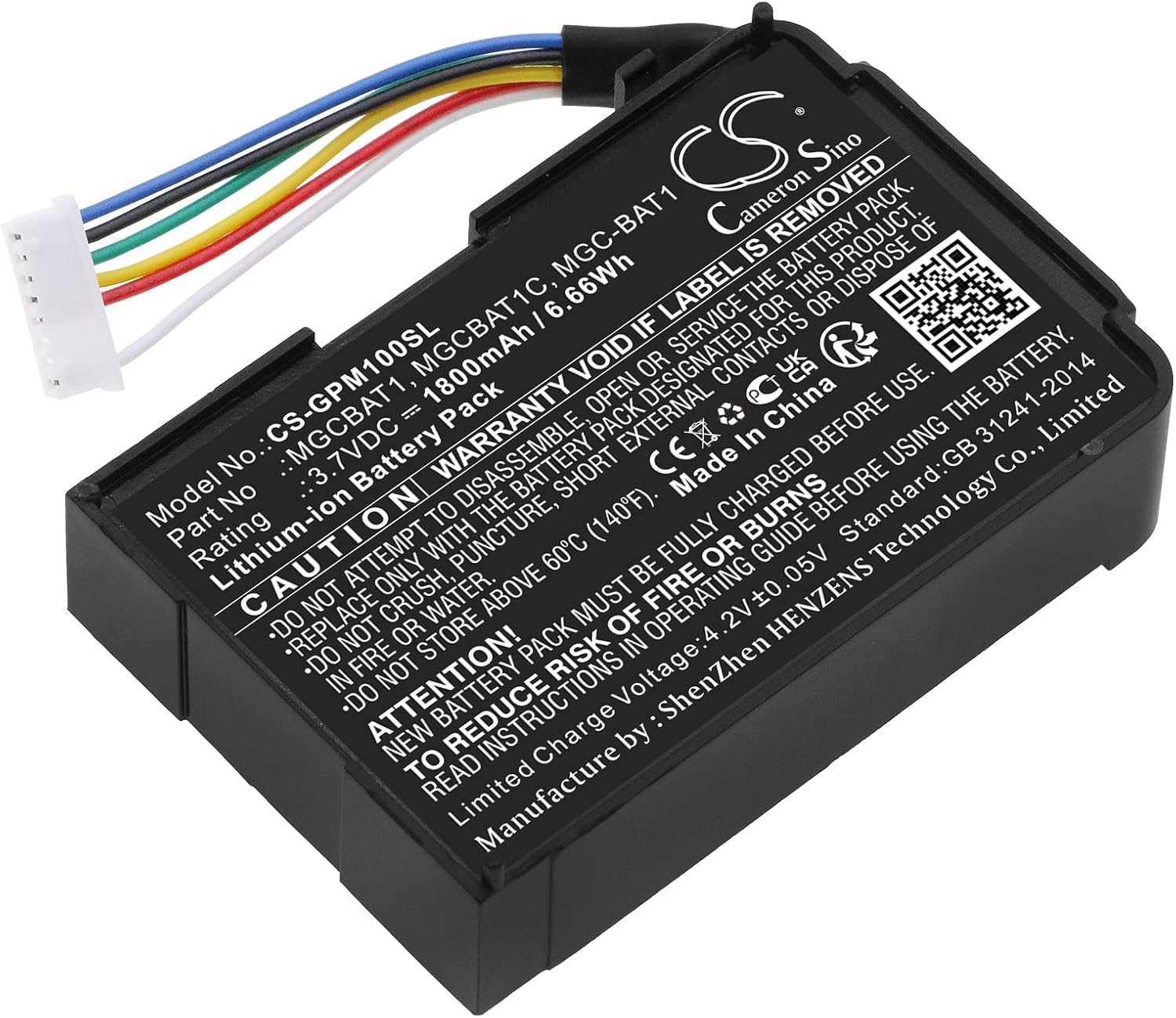 Angled view of MGC-BAT1 replacement battery