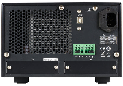 Rear view of B&K Precision 9184B programmable DC power supply