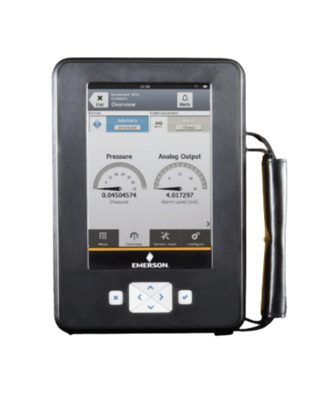 Connection diagram displaying setup featuring  AMS Trex device communicator