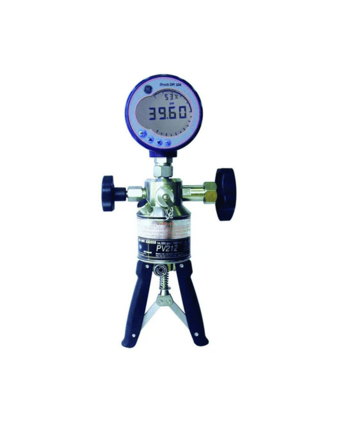 Druck PV212-22-P hydraulic hand pump with digital gauge