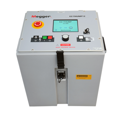 Close-up view of Megger EZ-Thump 12kV portable cable fault locator