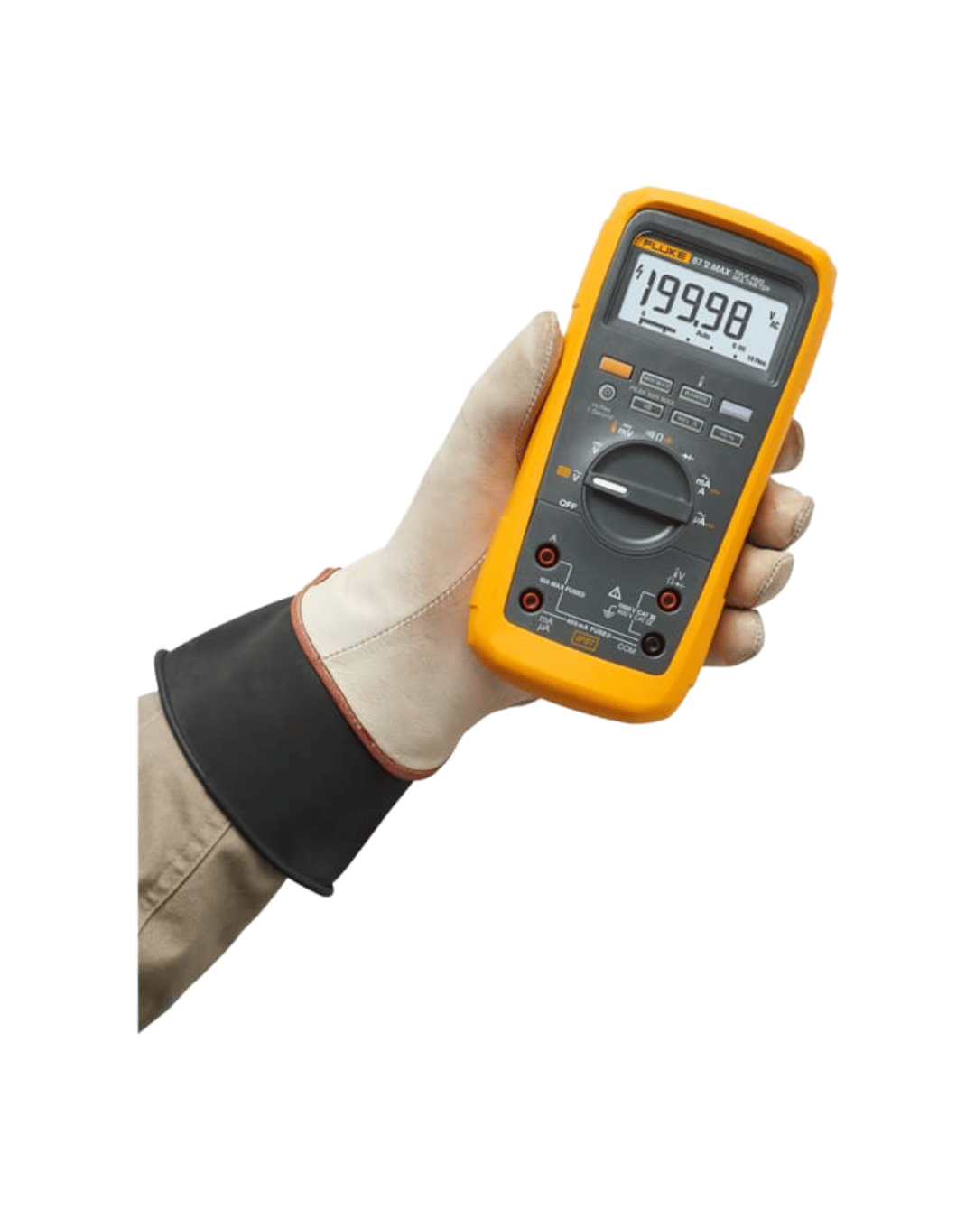 Fluke 87V MAX multimeter in hand