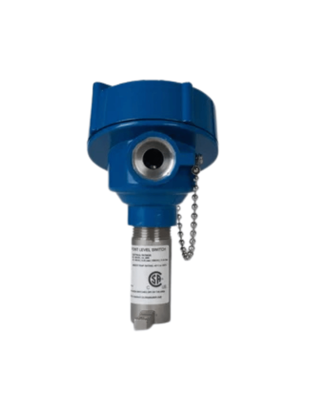 Front view of magnetic liquid level switch 