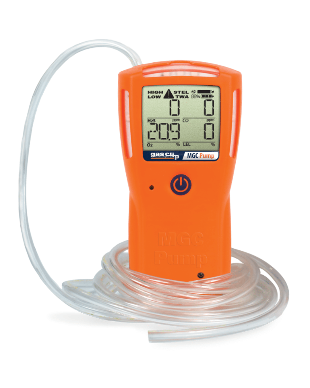 Gas Clip MGC-IR pump gas detector with LCD display and attached hose