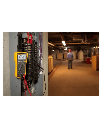 Fluke 117 True RMS digital multimeter in testing